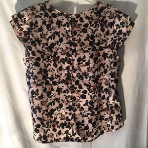 Ann Taylor  Black floral Sleeveless   Large
